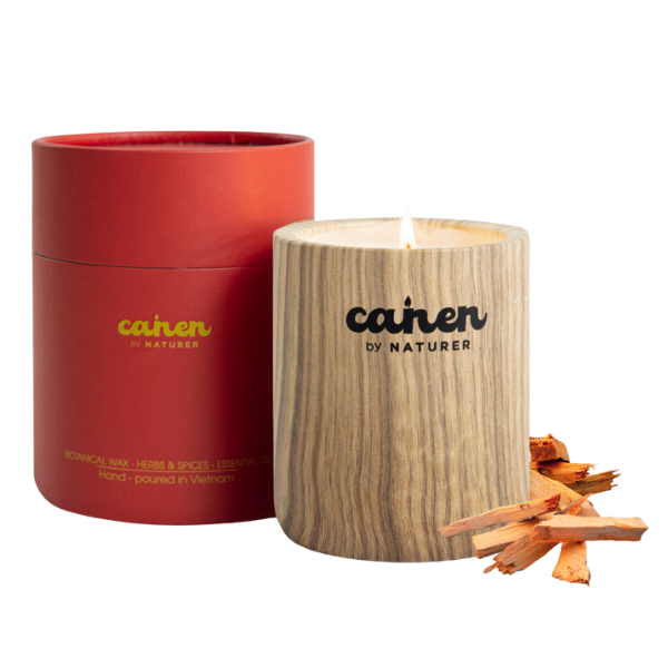 Nến thơm phòng CANEN By NATURER Premium Wood Grain Jar